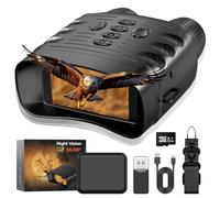 Gafas de visión nocturna 4K FHD binoculares infrarrojos visión nocturna para adultos, pantalla grande de 3 pulgadas, visión nocturna infrarroja digital para ver en 100% oscuridad, con tarjeta de