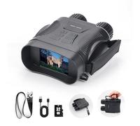 Gafas de visión nocturna - Binoculares de visión nocturna 4K para adultos con tarjeta TF de 32 GB IR/2000 mAh, pantalla HD de 2.8 pulgadas, infrarrojos de 7 engranajes y zoom digital de 10X para