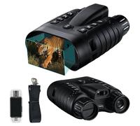 Gafas de visión nocturna con telémetro inteligente IA, video 4K Full Dark HD, prismáticos de visión nocturna para caza, zoom digital 8X con tarjeta SD de 32 GB incluida, recargable por USB-C