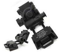 Gafas de visión Nocturna de Aluminio NVG Mount for PVS14/15/18 g24 Mount - NVG Metal Helmet for Juegos CS, Soporte de Metal de Aluminio Ajustable, Interfaz Modular de Completo(Black)