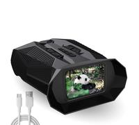 Gafas de visión nocturna digitales 4K, binoculares de visión nocturna infrarroja para adultos, pantalla grande de 3'', zoom de 20X.