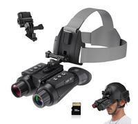 Gafas de visión nocturna | Prismáticos 4K 3D montados en la cabeza con zoom digital 8X e IR de 7 niveles | Compatible con casco para adultos | Clase energética A
