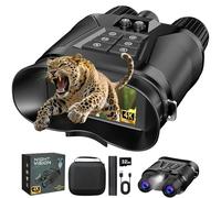 Gafas de visión nocturna: prismáticos de visión nocturna de 40 MP 4K, zoom 8X y batería de 5000 mAh, 7 niveles IR, tarjeta de 128 GB incluida, visión infrarroja, vista de 2625 pies, para vida
