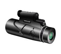 Gafas de visión Nocturna Telescopio 50X60 binoculares potentes HD brújula LED luz infrarroja L-aser for Camping para Caza, Acampada y observación de Fauna(Single Telescope)