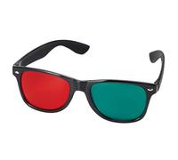 Gafas de visualización 3D | Gafas 3D, marco negro, visualización roja y verde para juegos de DVD de películas de TV anaglifo dimensional y anteojos de entrenamiento de ambliopía
