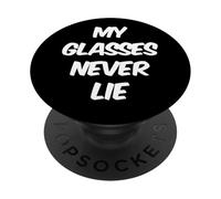 Gafas Divertidas Citas Texto Funny My Glasses Never Lie PopSockets PopGrip Adhesivo