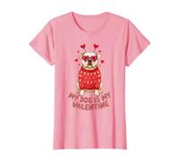 Gafas Divertidas con Forma de corazón de Bulldog Americano My Dog Is My Valentine Camiseta