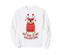 Gafas Divertidas con Forma de corazón de Bulldog Americano My Dog Is My Valentine Sudadera