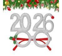 Gafas Divertidas de Navidad | 2026 Accesorios para gafas, accesorios decorativos para gafas | Para niños adolescentes Participantes Organizadores Cena de oficina Canción de Navidad Colección familiar