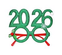 Gafas Divertidas de Navidad | 2026 Brillantes de Vestir | Accesorios de Gafas Decorativas | Para Niños Adolescentes Participantes Organizadores Cena de Oficina Canción de Navidad Colección Familiar