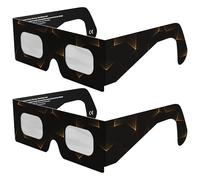 Gafas Eclipse Solar Homologadas ISO 12312-2 CE EPI | Gafas de Eclipse Solar | Fabricante Europeo Reconocido AAS | Eclipse Total España 2026 | Goldline | Pack de 2