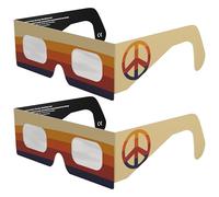 Gafas Eclipse Solar Homologadas ISO 12312-2 CE EPI | Gafas de Eclipse Solar | Fabricante Europeo Reconocido AAS | Eclipse Total España 2026 | Peace | Pack de 2