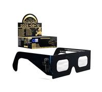 Gafas Eclipse Solar Homologadas ISO 12312-2 CE EPI | Lentes para Eclipse Solar | Fabricante Europeo Reconocido AAS | Eclipse Total España 2026 | EVA | Pack de 50