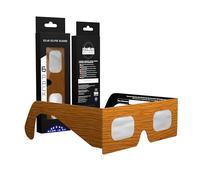 Gafas Eclipse Solar Homologadas ISO 12312-2 CE EPI | Lentes para Eclipse Solar | Fabricante Europeo Reconocido AAS | Eclipse Total España 2026 | Wood | Pack de 6