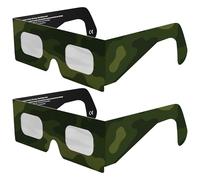 Gafas Eclipse Solar Homologadas ISO 12312-2 CE EPI | Lentes para Eclipse Solar | Fabricante Europeo Reconocido AAS | Eclipse Total España 2026 | Army | Pack de 2