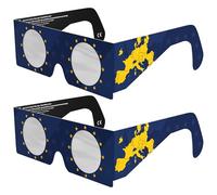 Gafas Eclipse Solar Homologadas ISO 12312-2 CE EPI | Lentes para Eclipse Solar | Fabricante Europeo Reconocido AAS | Eclipse Total España 2026 | EU | Pack de 2