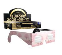 Gafas Eclipse Solar Homologadas ISO 12312-2 CE EPI | Lentes para Eclipse Solar | Fabricante Europeo Reconocido AAS | Eclipse Total España 2026 | Cherrylane | Pack de 100