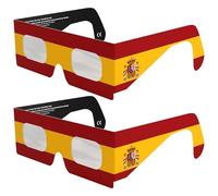 Gafas Eclipse Solar Homologadas ISO 12312-2 CE EPI | Lentes para Eclipse Solar | Fabricante Europeo Reconocido AAS | Eclipse Total España 2026 | Es | Pack de 2