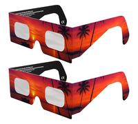 Gafas Eclipse Solar Homologadas ISO 12312-2 CE EPI | Lentes para Eclipse Solar | Fabricante Europeo Reconocido AAS | Eclipse Total España 2026 | Palms | Pack de 2