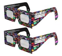 Gafas Eclipse Solar Homologadas ISO 12312-2 CE EPI | Lentes para Eclipse Solar | Fabricante Europeo Reconocido AAS | Eclipse Total España 2026 | Neon | Pack de 2