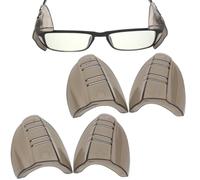 Gafas Escudo lateral 2 pares de tpu Guardias laterales para anteojos para los ojos de 17 mm Accesorios protectores de marrón oscuro para experimentar, desmalezado