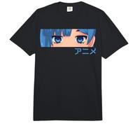 Gafas Estéticas Japonesas Niña Ojos Anime Azul Comfort Colors Adult Heavyweight T-Shirt