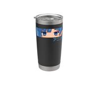 Gafas Estéticas Japonesas Niña Ojos Anime Azul Vaso térmico de acero inoxidable de doble pared