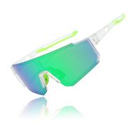 Gafas Fotocromaticas Gafas de Sol Deportivas Hombres Mujeres Gafas de Sol Polarizadas Ciclismo Gafas de Running para MTB Carretera Ciclismo Ciclismo Esquí Ciclismo Running con UV400(Verde)