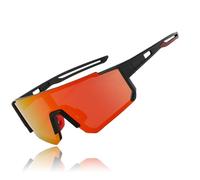 Gafas Fotocromaticas Gafas de Sol Deportivas Hombres Mujeres Gafas de Sol Polarizadas Ciclismo Gafas de Running para MTB Carretera Ciclismo Ciclismo Esquí Ciclismo Running con UV400(Naranja)