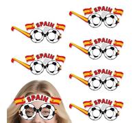 Gafas Futbolísticas Temáticas,Relleno para Bolsas de Regalo - 6 Unidades Gafas De Novedad - para Adolescentes Adultos Aficionados Ver Partidos Día de Partido Cumpleaños Carnaval Eventos en Estadios Ba