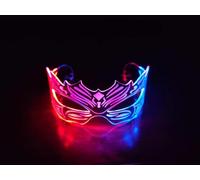 Gafas futuristas: gafas de luz LED Cyberpunk geniales, estilo rave futurista con gafas que brillan en la oscuridad, visera LED, 7 colores y 2 modos para hombres
