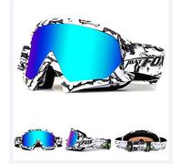 Gafas IHRKleid para moto, protección frente al viento y el polvo, gafas de snowboard, para la nieve, deportes de invierno, gafas protectoras, Blanco