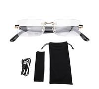 Gafas inteligentes AI Traducción en tiempo real Bluetooth 5.4 Reducción de ruido multifuncional Gafas traductoras AI para viajes de negocios Aprendizaje en el aula Nylon Acero (Dorada)