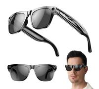 Gafas Inteligentes con AI, Gafas Bluetooth con CáMara (1920 X 1080), Reconocimiento Y TraduccióN De AI + MúSica De Llamada + Altavoces Duales, para Hom-bres Y Mujeres,Black