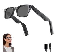 Gafas Inteligentes con cámara, Gafas con cámara 4K para Hombres/Mujeres, Gafas Inteligentes con IA con grabación de Audio y vídeo y traductor de Idiomas (Black)