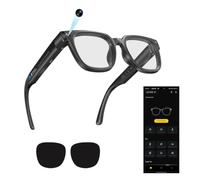 Gafas inteligentes con IA con cámara de 8 MP, grabación de video 1080P, traducción en tiempo real, audio Bluetooth y gafas de sol de protección UV de moda para viajes, negocios y uso diario