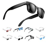 Gafas Inteligentes con IA, Gafas Inteligentes con Cámara de 8MP y Audio de Oído Abierto, Asistente de Voz con Traducción en Tiempo Real, Funciones de Música y Llamadas para Viajes y Reunio Sunglasses