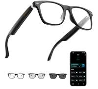 Gafas inteligentes con IA para hombres y mujeres con ChatGPT, gafas Bluetooth con traducción de 165 idiomas, lente que cambia de color, análisis de reuniones, reproducción de música, llamadas manos