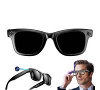 Gafas inteligentes con IA y cámara HD, reconocimiento de fotos, fotografía,video,grabación,llamadas Bluetooth,reproducción de música, resistencia al agua IP65, batería de 260 mA, para viajes,B