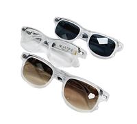 Gafas inteligentes con inteligencia artificial, lentes Bluetooth multifuncionales para hombres y mujeres, gafas de traductor, escuchar música y llamadas para interiores y exteriores (blanco)