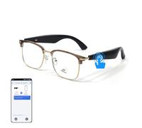 Gafas inteligentes con traducción de inteligencia artificial para hombres y mujeres, Bluetooth 5.4, traducción en tiempo real, antiluz azul, con audio de oído abierto, inalámbricos, Bluetooth, manos