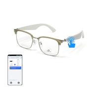 Gafas inteligentes con traducción de inteligencia artificial para hombres y mujeres, Bluetooth 5.4, traducción en tiempo real, antiluz azul, con audio de oído abierto, inalámbricos, Bluetooth, manos