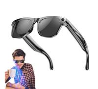 Gafas Inteligentes Cyanvue con IA, Gafas con Cámara de 8 MP Funciones de Música y Llamadas, Gafas de Sol Inteligentes para Hombre/Mujer, Gafas con Bluetooth y Traducción de 144 (Black)