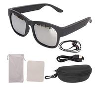 Gafas Inteligentes Inalámbricas con Bluetooth 5.0, Gafas de Sol con Audio Estéreo para Música y Llamadas (Gris-plata)