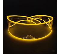 Gafas LED, AZHU Gafas fluorescentes Gafas de fiesta LED Gafas luminosas Gafas de sombra Cyberpunk Iluminan Carnaval para Bar Club Halloween (Amarillo)