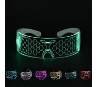 Gafas Luminosas LED, Gafas de Sombra LED Cyberpunk, Gafas de Fiesta, Gafas de Fiesta Electrónicas Futuristas, Gafas Divertidas de Neón, para Festivales, Fiestas, Dj, Conciertos