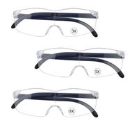 Gafas Lupa Manos Libres 300% 500% 800% Lupas De Gran Aumento Tres Niveles Protección contra Luz Azul Ligeras Cómodas para Mayores Trabajo Cercano Lectura Reparaciones Costura Joyería Diseño Ergonómico