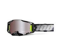 Gafas de motocross 100% ARMEGA Lightspeed con plexiglás HIPER plateado