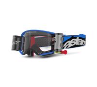 Alpinestars Supertech Stream Roll-Off Gafas de motocross, negro-azul para Hombres