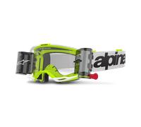 §Gafas MX Alpinestars Vision 8 Wordmark Blanco-Yellow Fluo-Clear§